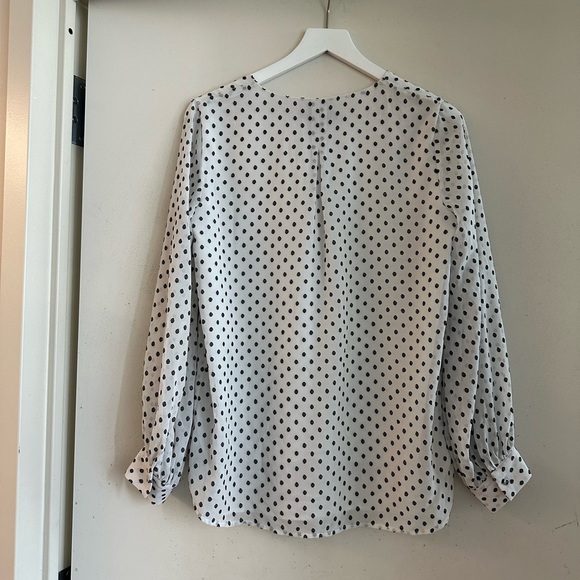 Banana Republic Polka Dot V Neck Blouse - Picture 2 of 5